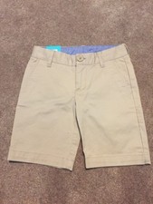 NWT Girls Gap Khaki Tan Bermuda Shorts Size 7 Adjustable Waist Uniform