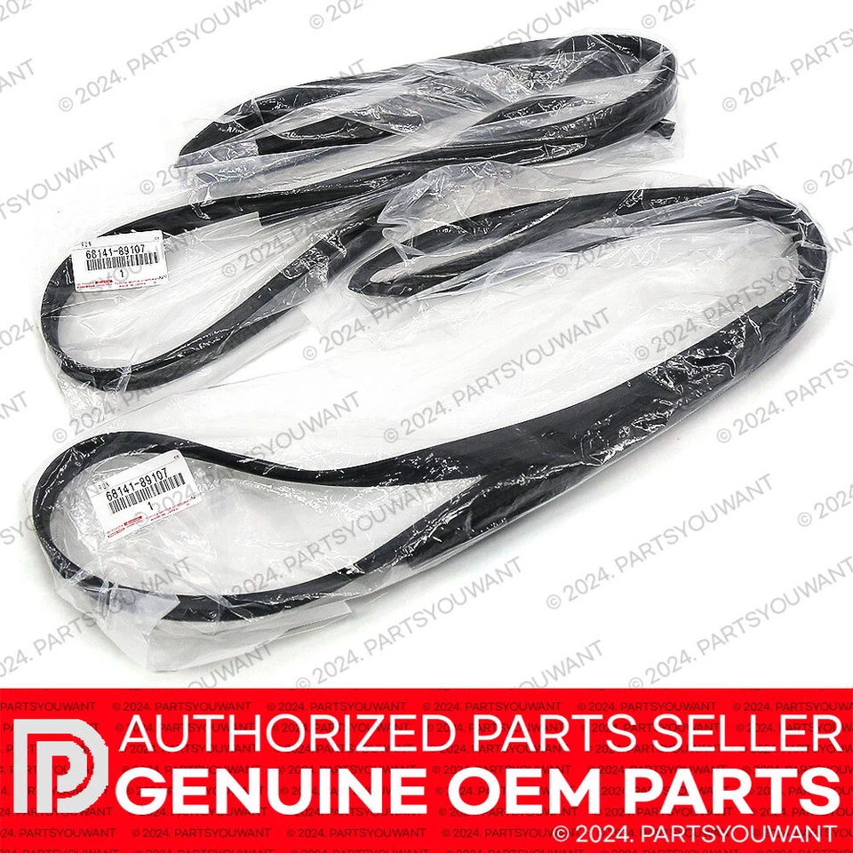 GENUINE Toyota 84-89 4Runner OEM [SET] Front Door Glass Channel Run WITHOUT VENT Foto 2 de 4