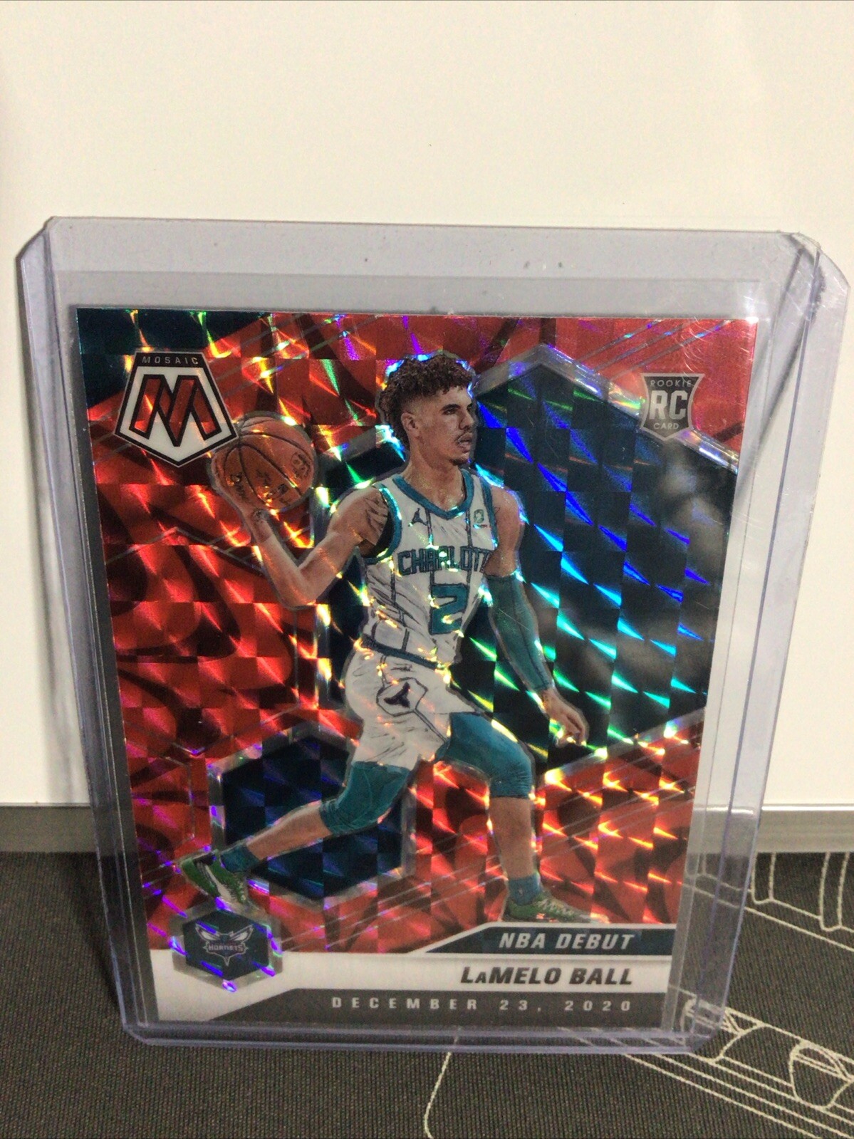 2020-21 Panini Mosaic - NBA Debut Red Mosaic Prizm #262 LaMelo Ball (RC)