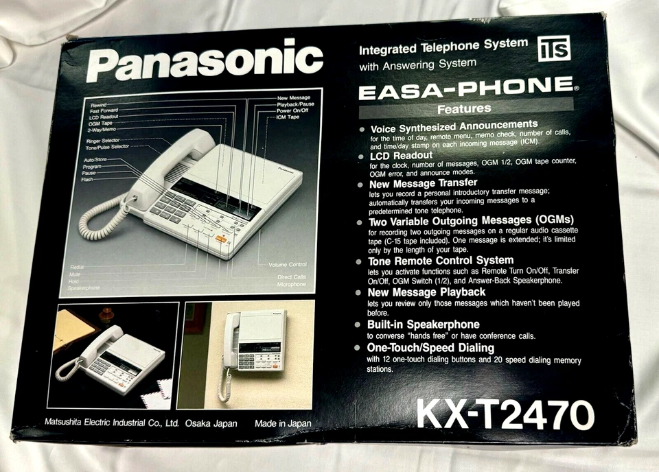 Panasonic KX-T2470 Telephone (White) EasaPhones/AnswerMach Lot of 4- VINTAGE NEW - Image 4 of 4