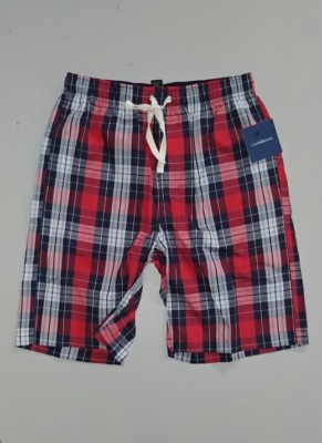 CROFT & BARROW Rot Herren Lounge Kariert Kordelzug Klein Sm Taille 29 '' Shorts