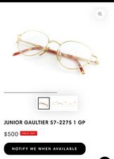 Vintage Jean Paul Gaultier 57-2275 Eyeglasses Junior Rose Gold Tone And Orange