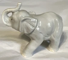 Vintage George Good Porcelain Elephant Figurine W/Original Label