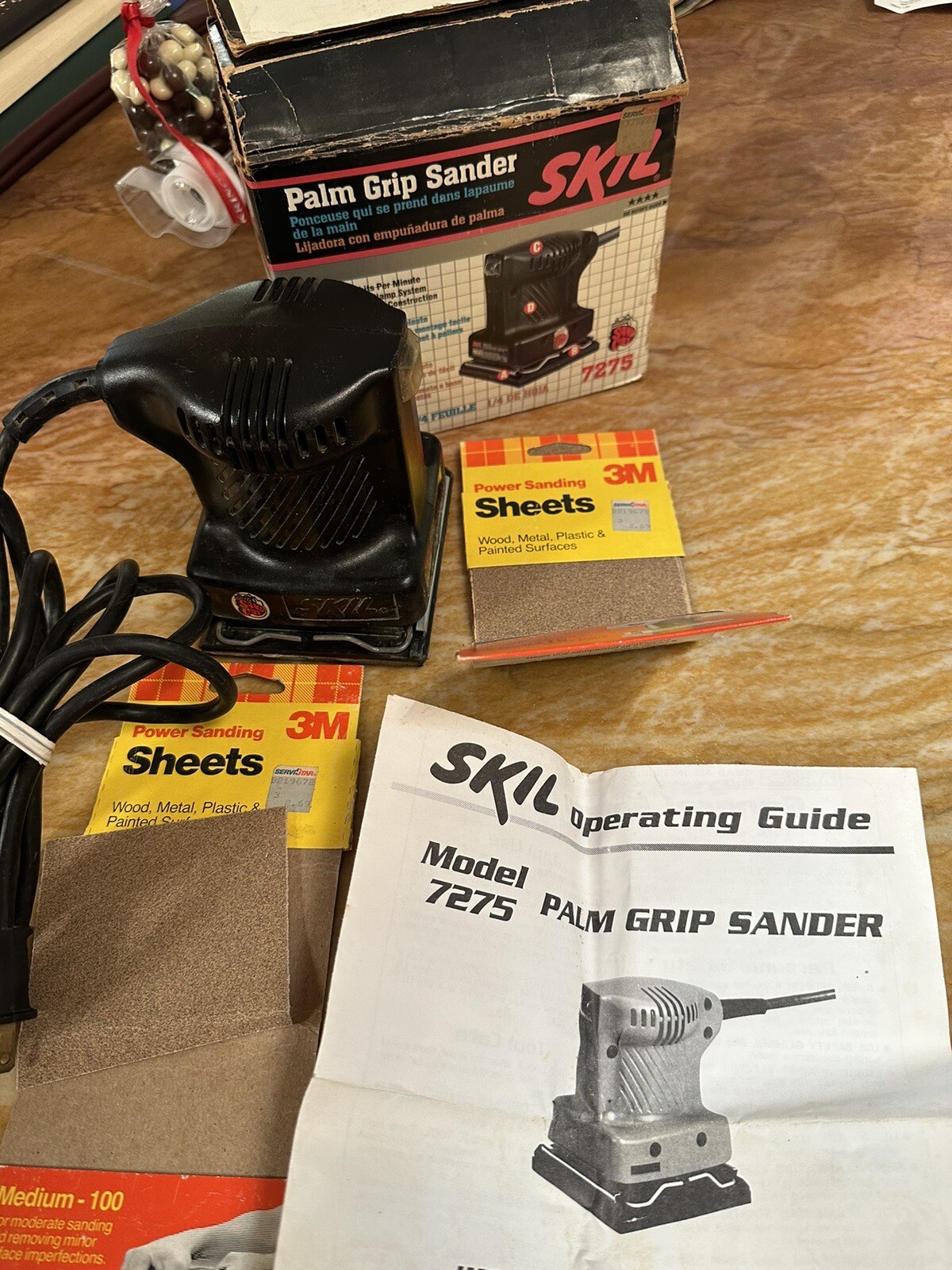 Skil Model 7275 Orbital Sander 120V IN BOX W/INSTRUCTIONS & sand paper eBay