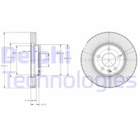 2X Delphi BG4092C Bremsscheibe FüR Chevrolet Opel