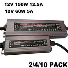 Power Supply IP67 Waterproof Adapter DC 12V LED Driver Lighting Transformer