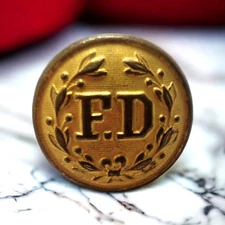Vintage FD Fire Department Firemans Uniform Button Replacement Collectible