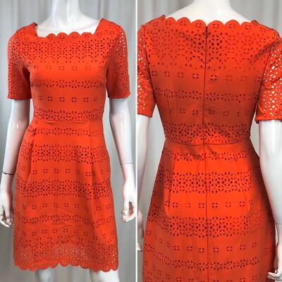 banana republic orange pleated dress NWT Banana Republic Orange Sleeveless Pleated Dress Womens Size 6