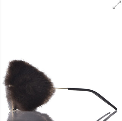 100% AUTHENTIC SAINT LAURENT Mink Fur Classic 11 Shields  display picture 2