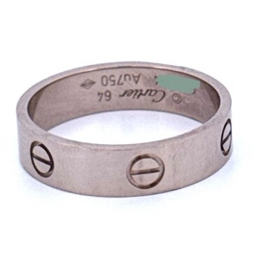 Cartier Love リング 18K WG Cartier Love Ring White Gold 18K , Size 64 , US 10.5 . Comes W