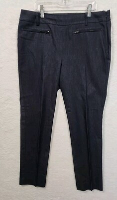 ladies dress pants with side zipper Talbots Straight Leg Zip w Front Zip Pockets Blue Womens 12 lightyellow