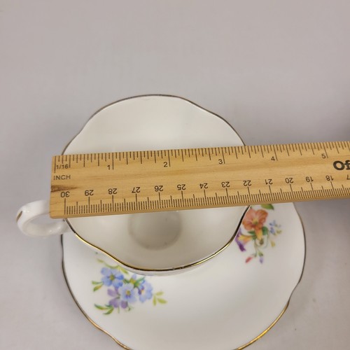 RARE Regina TEACUP & SAUCER SET Fine Bone China England Pink Rose Pattern - Picture 17 of 19