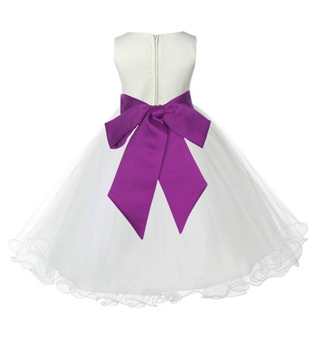 Flower Girl Dress Birthday Wedding Bridesmaid Formal Pageant Recital Graduation - Picture 40 of 45