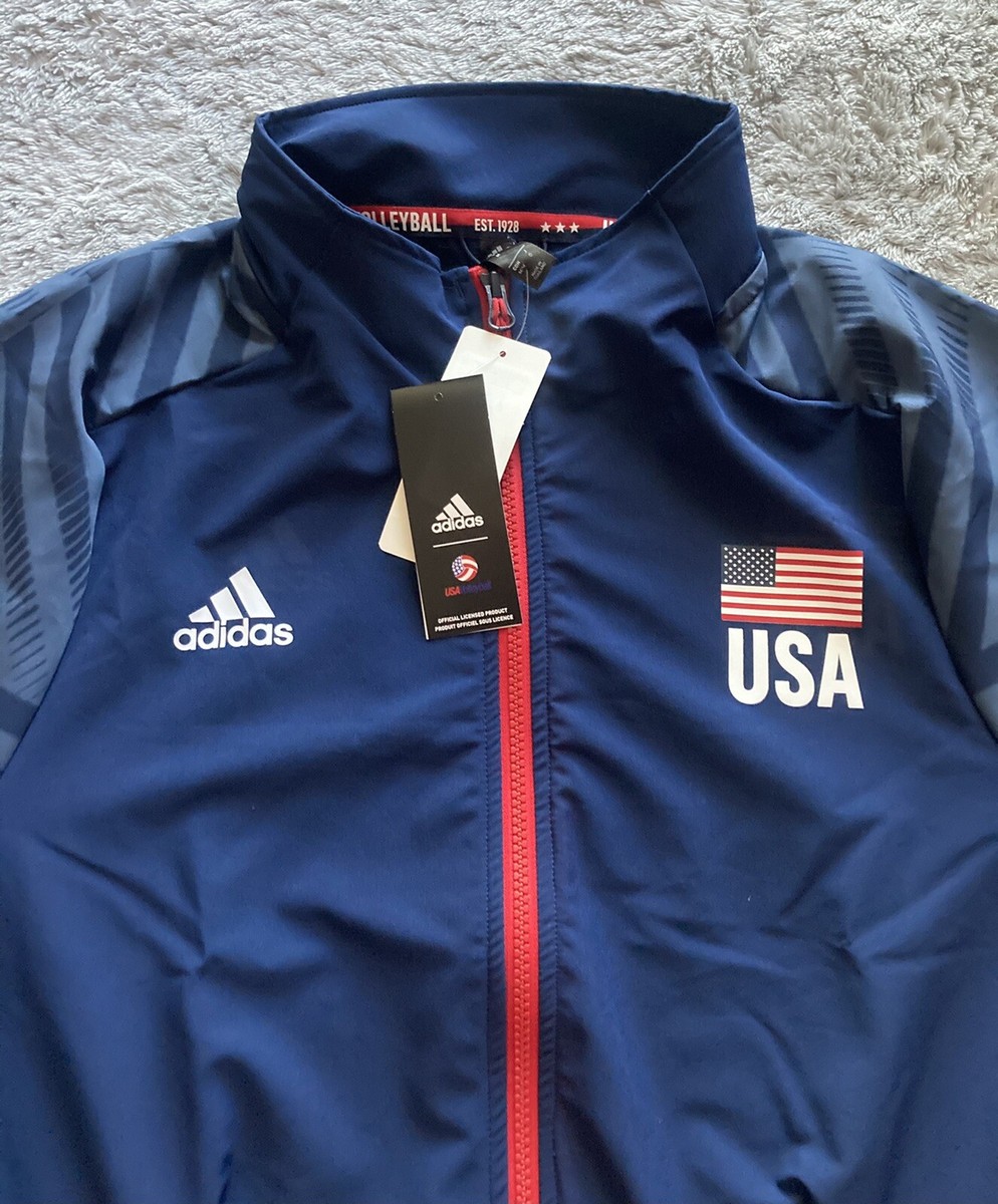adidas USA Volleyball Limited Edition Warmup Jacket Men's Sz L
