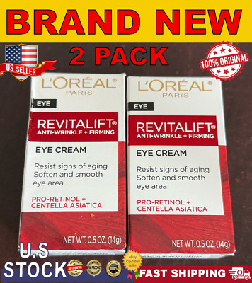 L'Oreal Revitalift Anti-Wrinkle + Firming  0.5 oz Eye Cream | 2 PACK