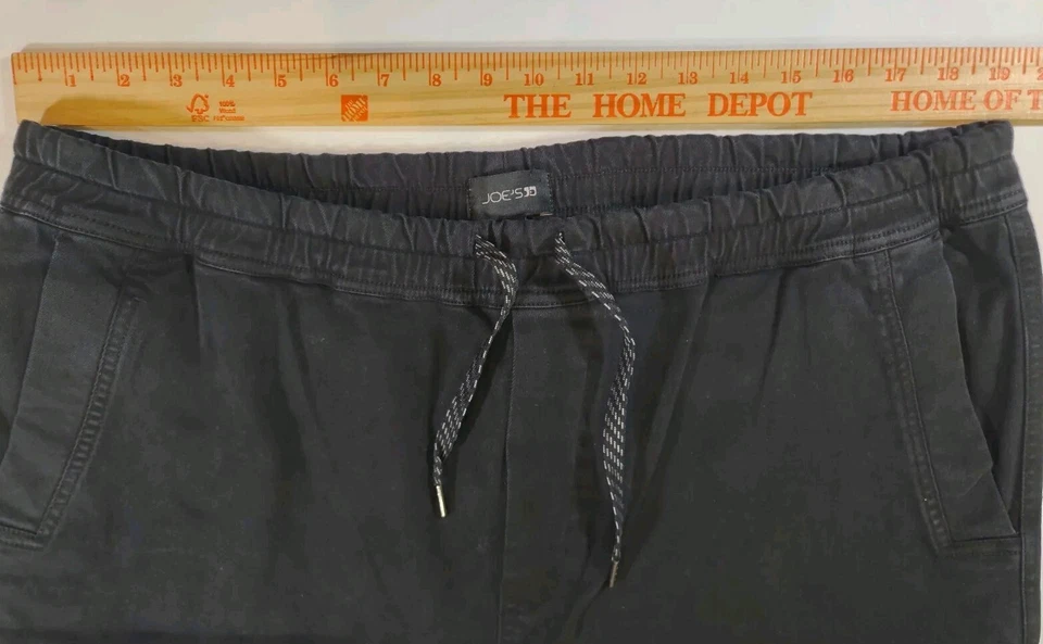 JOE’S Mens Black Straight Chino Pants Drawstring Sz XXL Back Button Pockets - Image 3 of 4