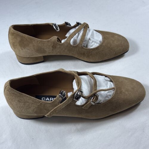 CAREL Ariana Suede Mary Jane Ballerina Pumps Size 39, US 8.5/9 $570