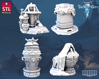 Magische Siegelgefäße Miniatur Set Maker Figur 3D Terrain für TTRPGs wie D&D 5e