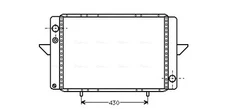 AVA QUALITY COOLING RT2107 radiator, engine cooling for Renault