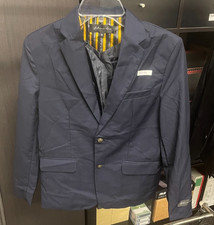 Johnnie Lene Dress Up Boys' Blazer Navy Blue Jacket Size 14