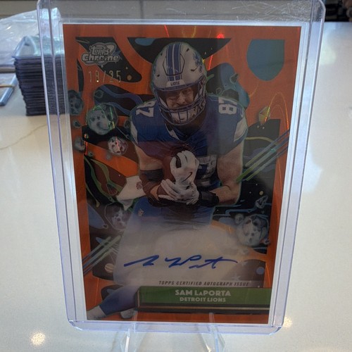 Topps Cosmic Chrome Sam LaPorta Lions #CCA-SLP Orange Galactic /25 Auto