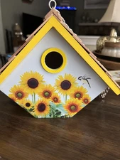 NWT Home Bazaar Hanging Wren Sunflower  Bird House