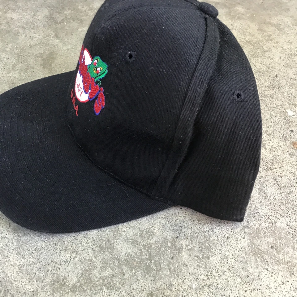 Vintage Gumby Cafe USA Snapback Hat Black Fahrenheit Prema Toy Co. 1996 - Image 3 of 4