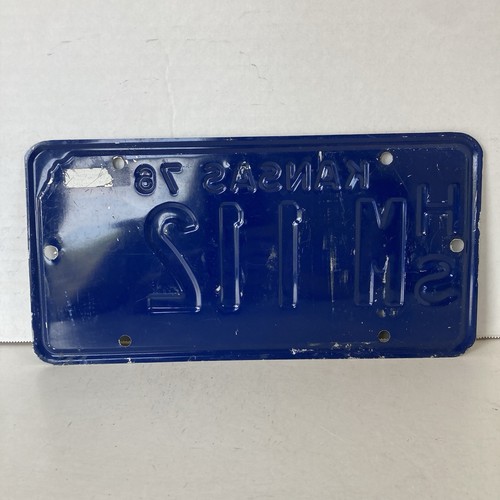 1976 Kansas License Plate M 112 Haskell County HS Collector Man Cave Garage - Picture 2 of 3