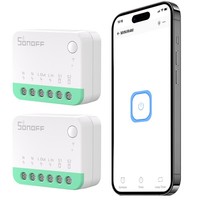 2*SONOFF Smart Wifi Lichtschalter MINIR4M Matter Unterputz Relais App Steuerung