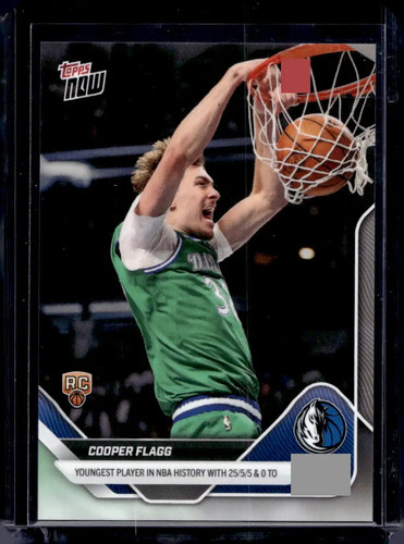 Cooper Flagg - 2025-26 NBA Topps NOW® - Card 124 - PR: 22558