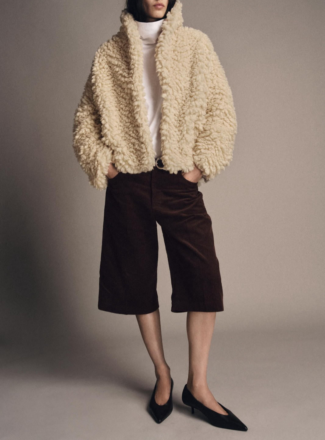 NEW ZARA FAUX SHEARLING JACKET ZW COLLECTION SIZE M Cream 3548/249 BNWT thumbnail 9