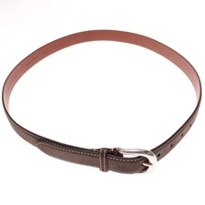 Santoni NWOT Classic Belt Size 105 (US 42) in Brown Leather