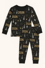 Little Sleepies COZY COUNTDOWN Size 5/6 2-Piece Pajama Set   2026 New Year Theme