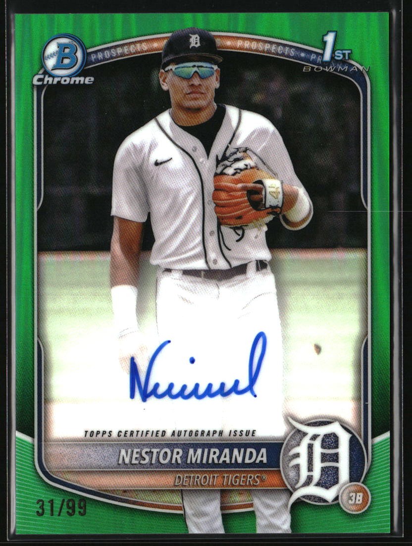 2025 Bowman Chrome Nestor Miranda Prospect Autographs Green 31/99 #CPA-NM