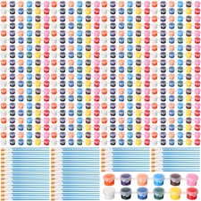 560 Pcs Mini Acrylic Paint Set for Kids 40 Set 12 Colors Washable Paint Strip...