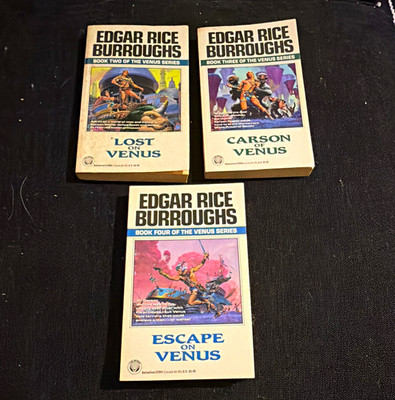 Edgar Rice Burroughs Venus Series Lot Lost/Carson/Escape on Venus PB Del Rey