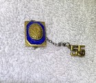 St Clare Academy Pin 1955 Blue Enamel & Brass — photo 1