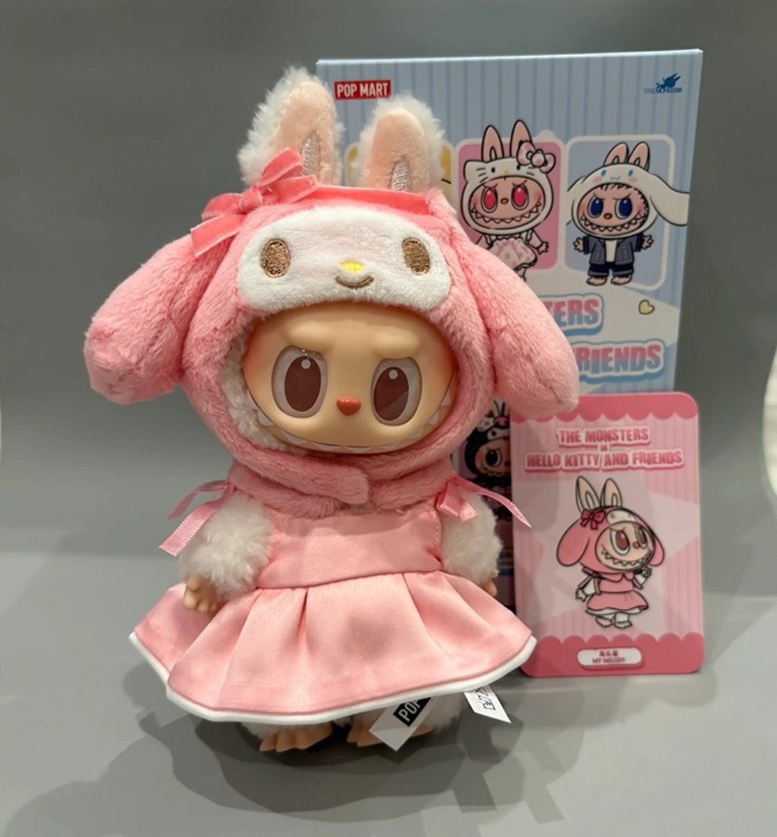 Pop Mart The Monsters X Sanrio Labubu My Melody Plush Doll Pendant