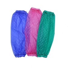 Reusable Plastic Oversleeve Transparent Waterproof Arm Covers Assorted Colors