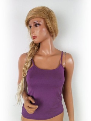 Elegant Damen Top Lila Jersey Rundhals Ärmellos Stretch Next XS lat