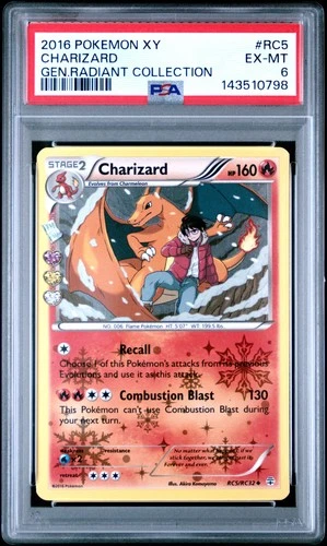2016 POKEMON XY GENERATIONS RADIANT COLLECTION #RC5 CHARIZARD PSA 6