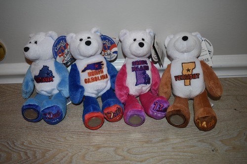 Lot Of 14 Limited Treasures State Quarter Beanie Coin Bears W/Tags - Picture 6 of 12