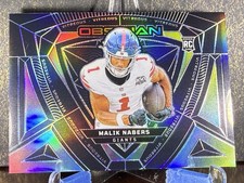 2024 Malik Nabers Panini Obsidian Vitreous Rookie #6