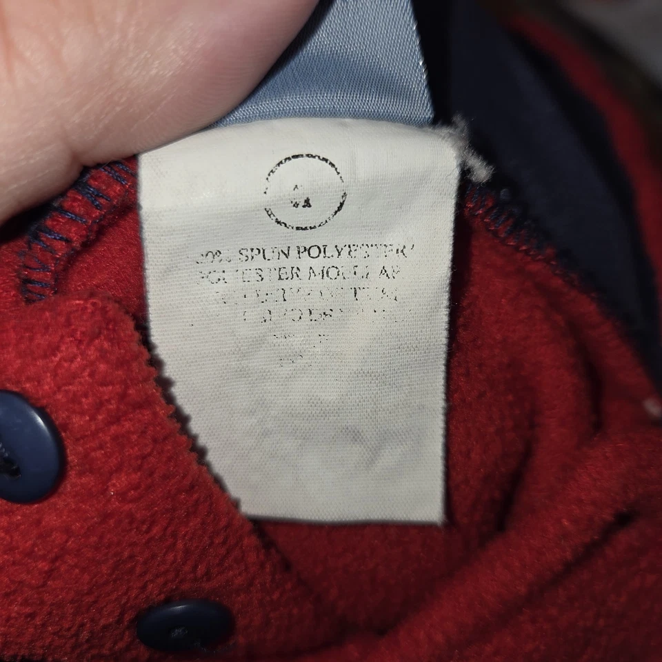 Sudadera con capucha vintage Disney Mickey Mouse monopatín rojo polar niños 3T Foto 4 de 4