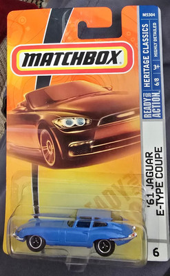 Matchbox 2008 Heritage Classics #6 '61 Jaguar E-Type Coupe Blue NIP