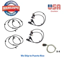 4 ABS Wheel Speed Sensor W connectors Front, Rear L & R Fit:Infiniti G25 G35 G37