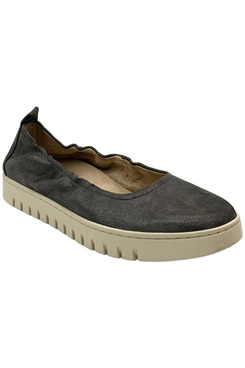 Vionic Womens Uptown Ballet Slip-ons Loafer Polluted Silver 12690₽