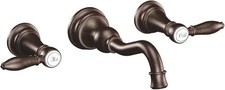 Moen TS42106ORB Weymouth Two-Handle Wall-Mount Faucet, Oil Rubbed Bronze