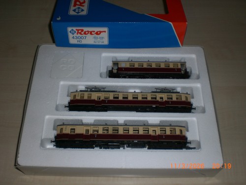 Roco 43007 Elektro-Triebwagen elt 1105-1136 der DRG Rot-beige  3-tlg.    OVP | Zustand: Neu