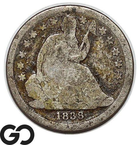 1838 Seated Liberty Dime
